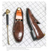 Men's Leather Formal Monk Shoes for Business Office and Wedding Events
